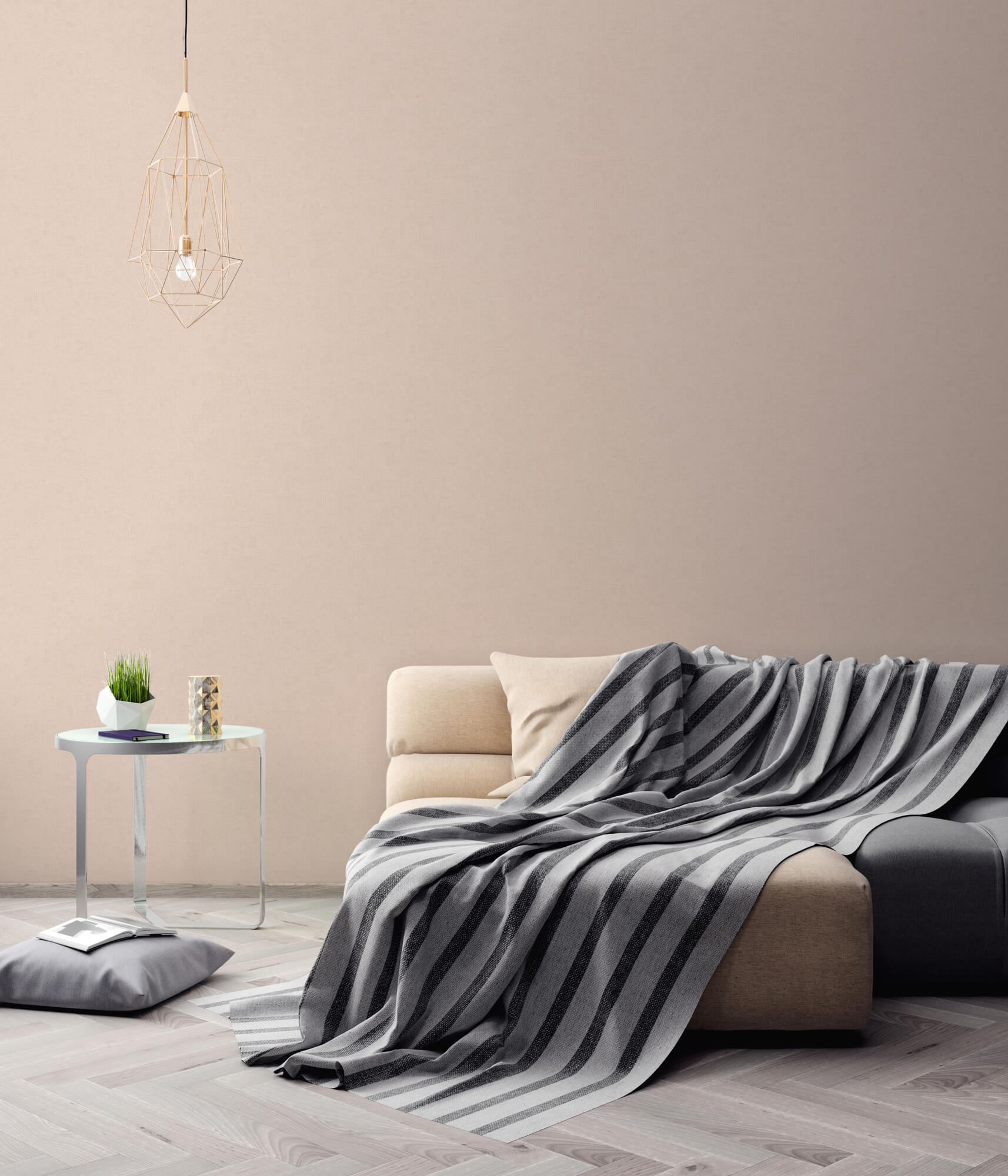 Titanium 3 - Lustrous Sheen Look plain wallpaper AS Creation    
