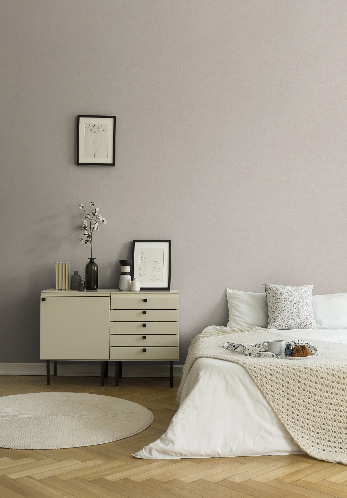 Titanium 3 - Lustrous Sheen Look plain wallpaper AS Creation    