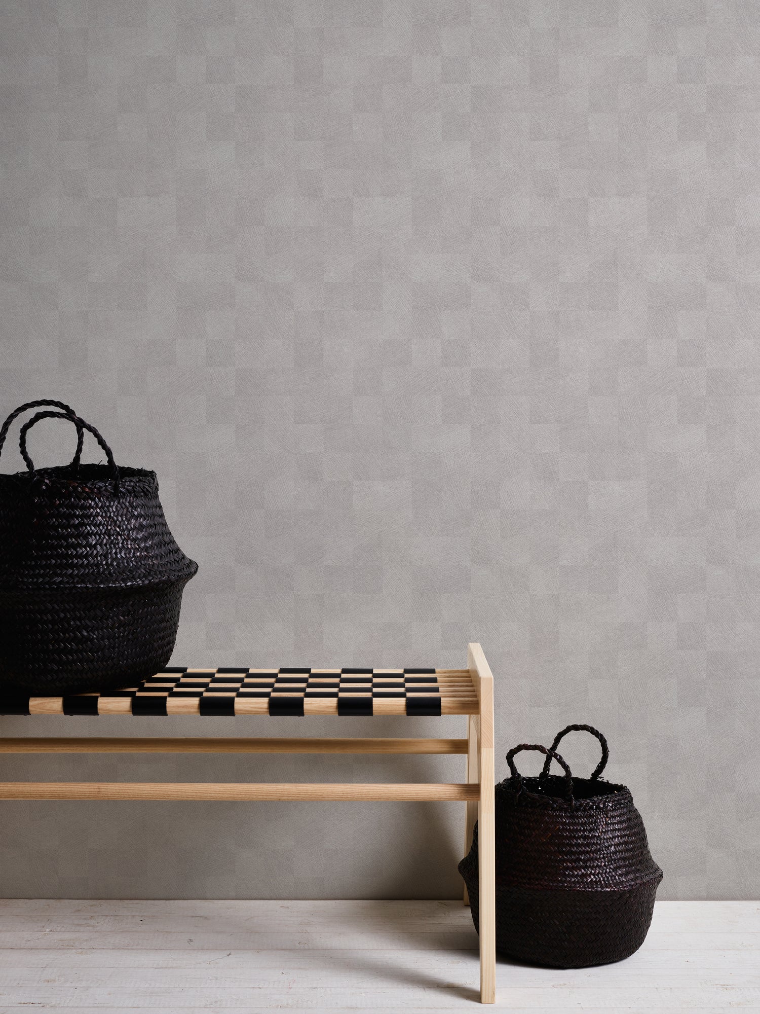 Titanium 3 - Textured Checkers geometric wallpaper AS Creation    