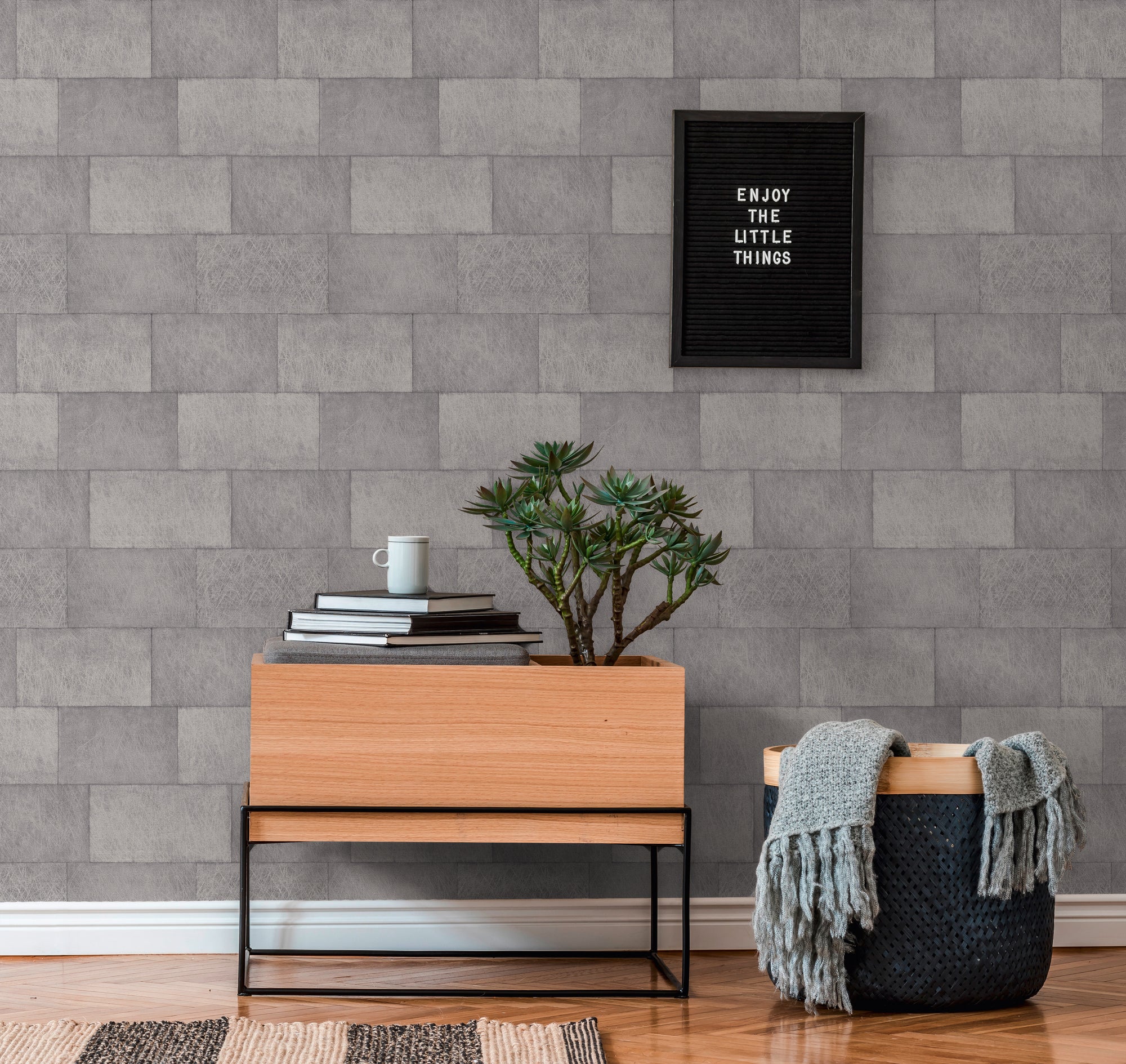 Titanium 3 - Tiles industrial wallpaper AS Creation    