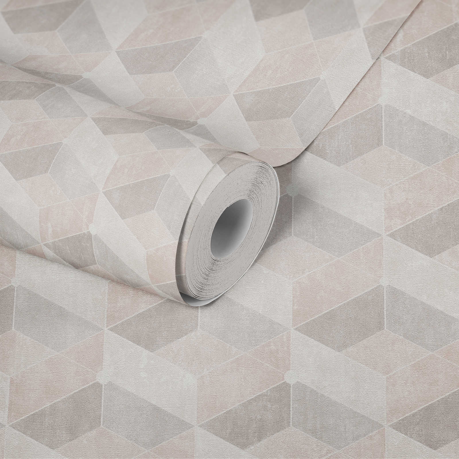 Titanium 3 - 3D Cubes geometric wallpaper AS Creation    