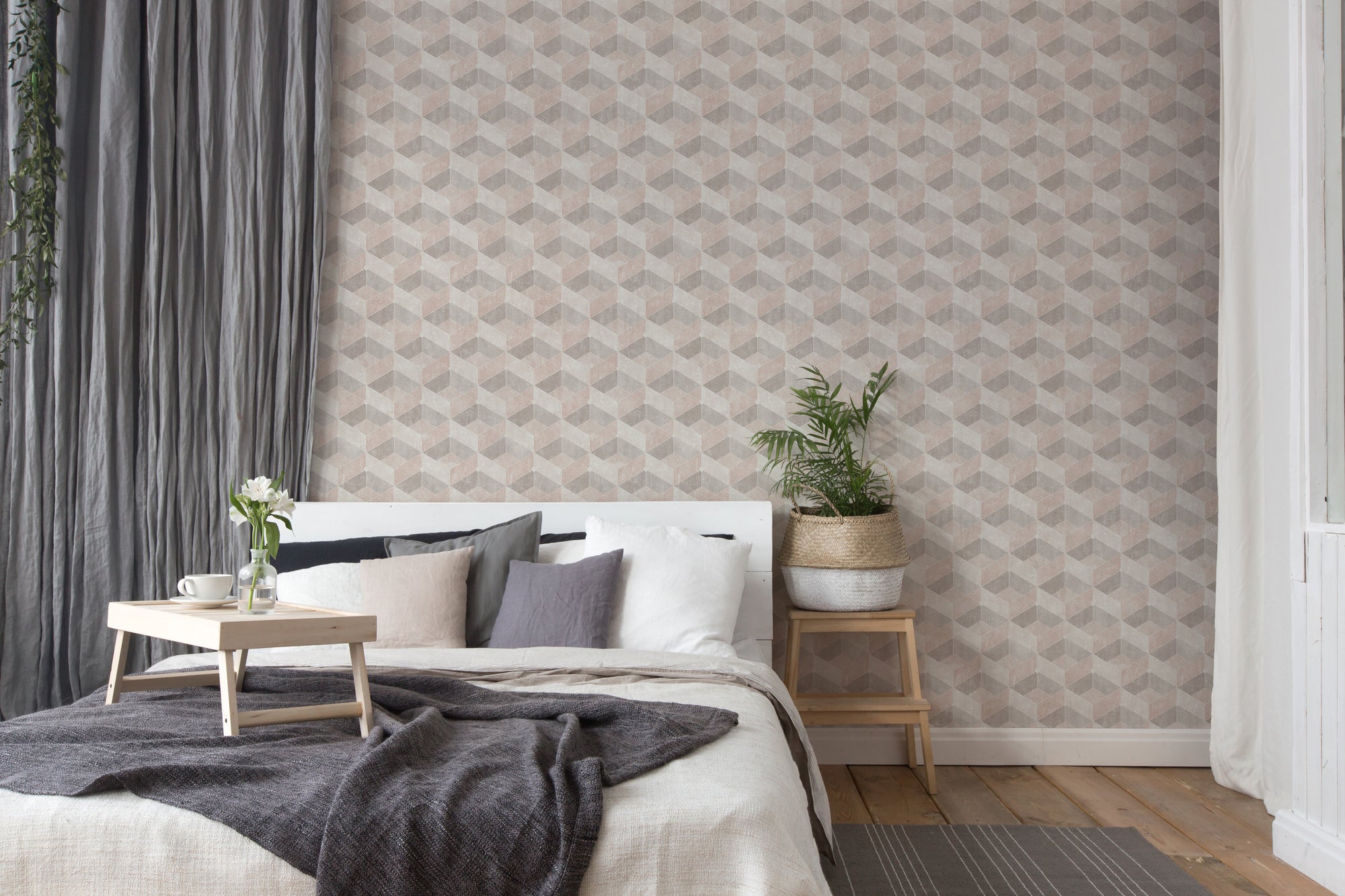 Titanium 3 - 3D Cubes geometric wallpaper AS Creation    