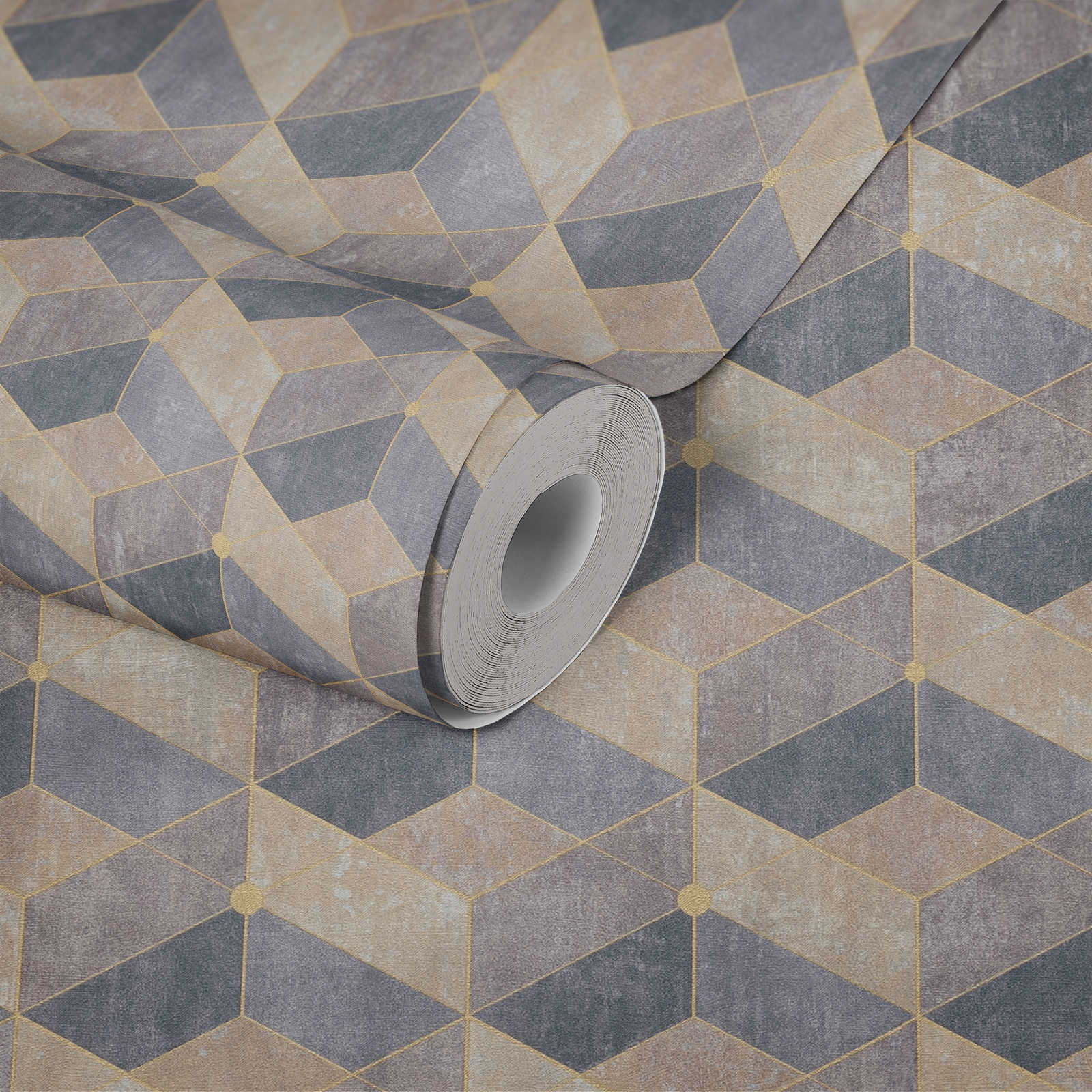 Titanium 3 - 3D Cubes geometric wallpaper AS Creation    
