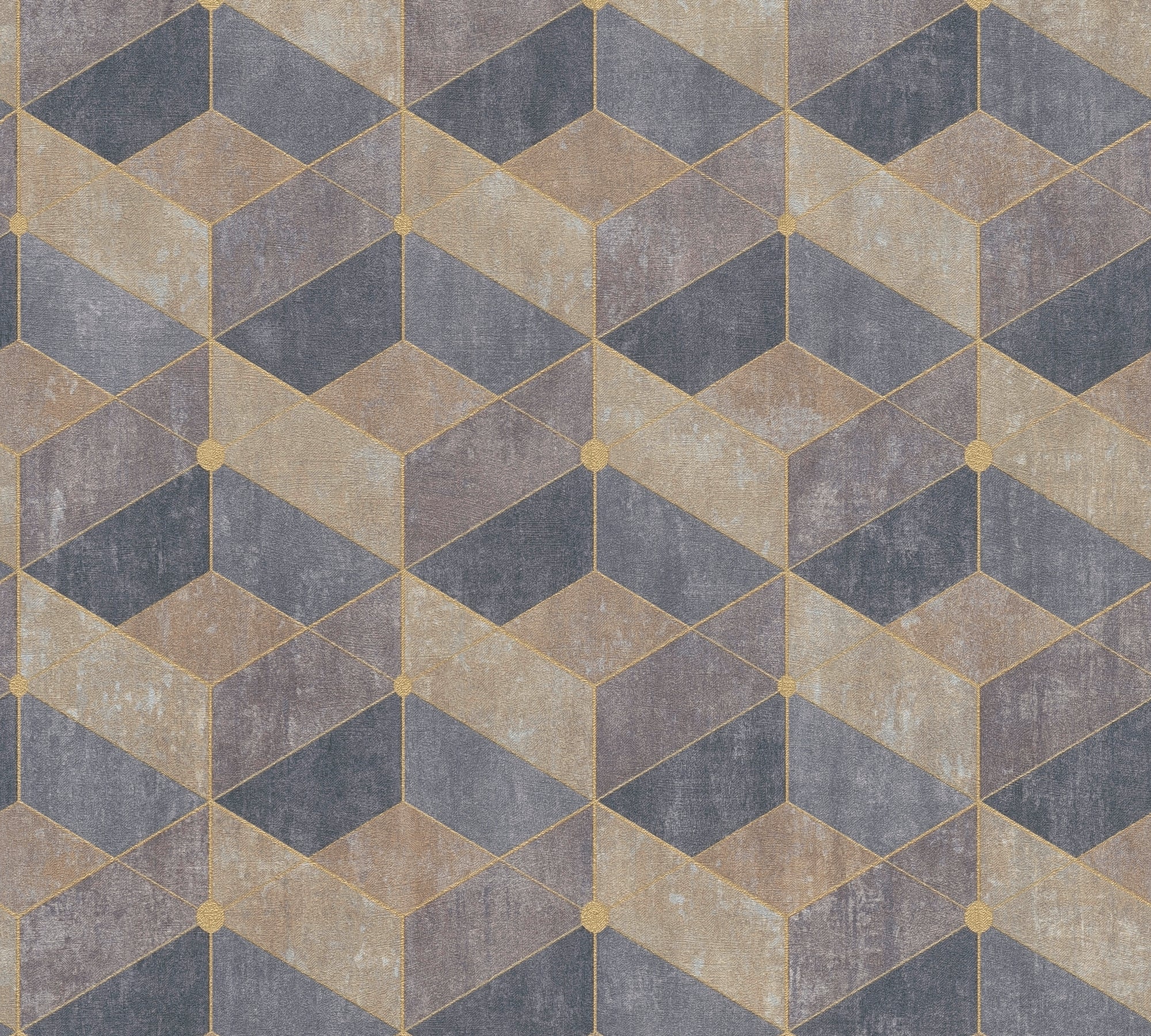 Titanium 3 - 3D Cubes geometric wallpaper AS Creation Roll Grey  382022