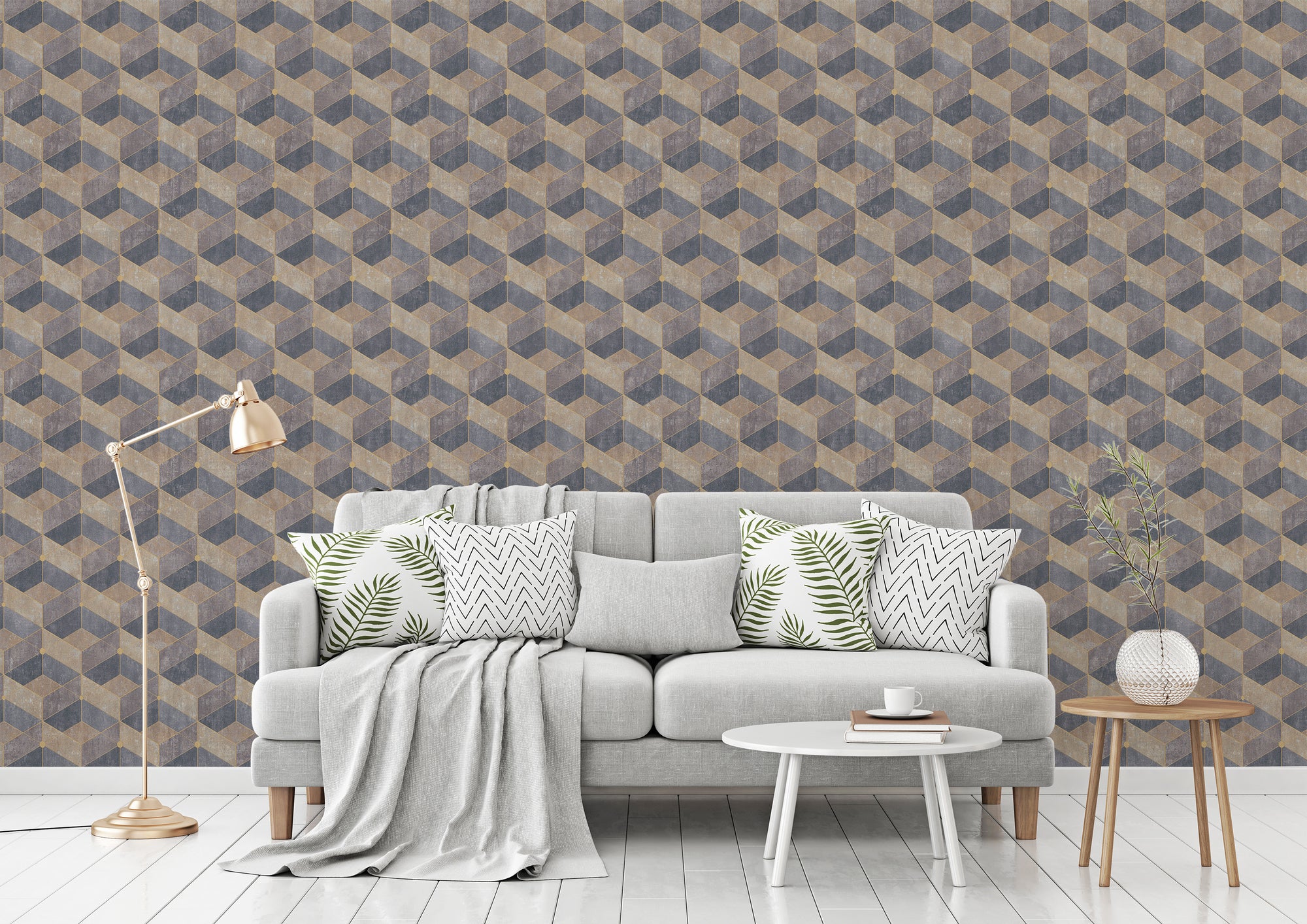 Titanium 3 - 3D Cubes geometric wallpaper AS Creation    