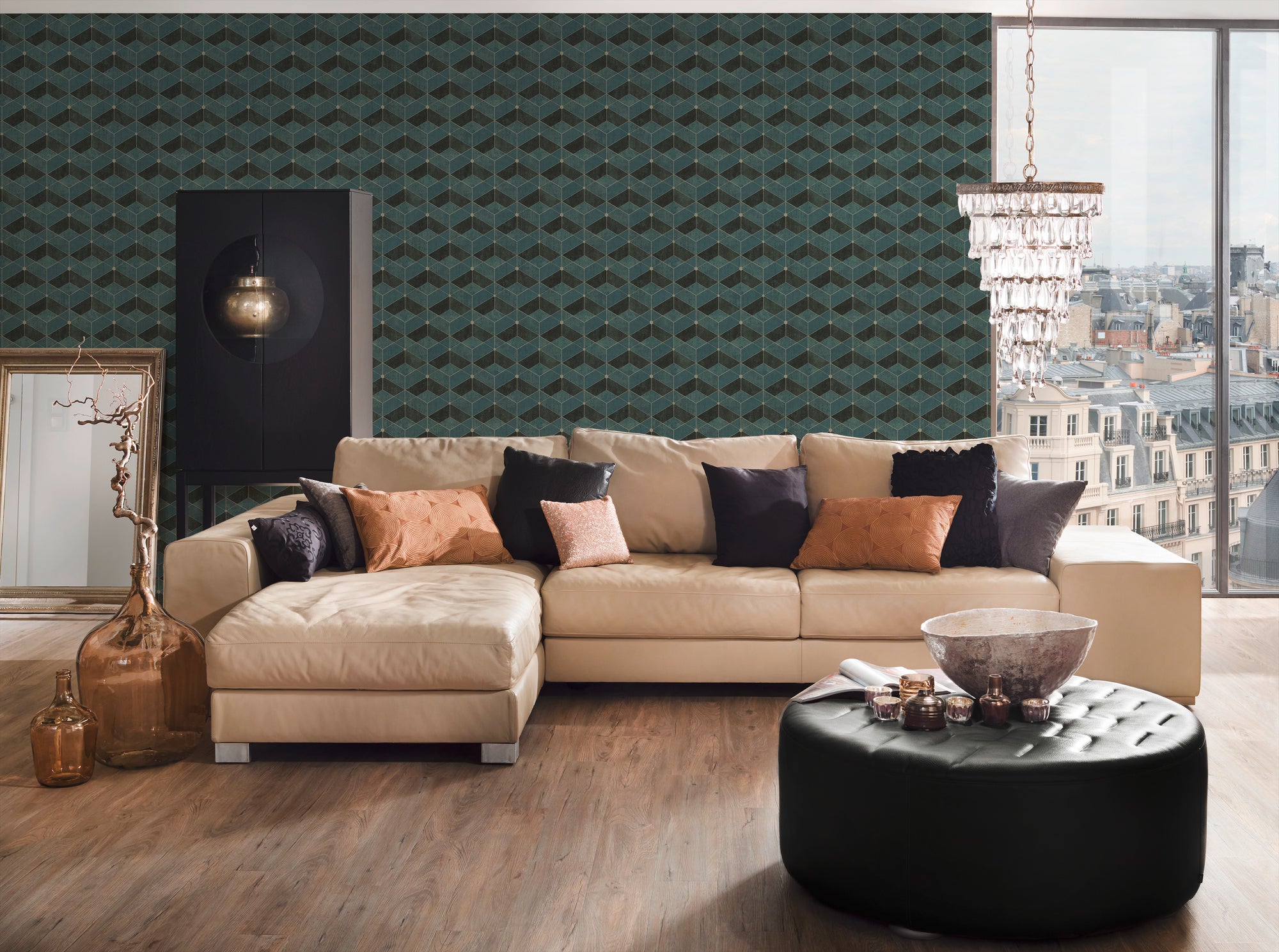 Titanium 3 - 3D Cubes geometric wallpaper AS Creation    