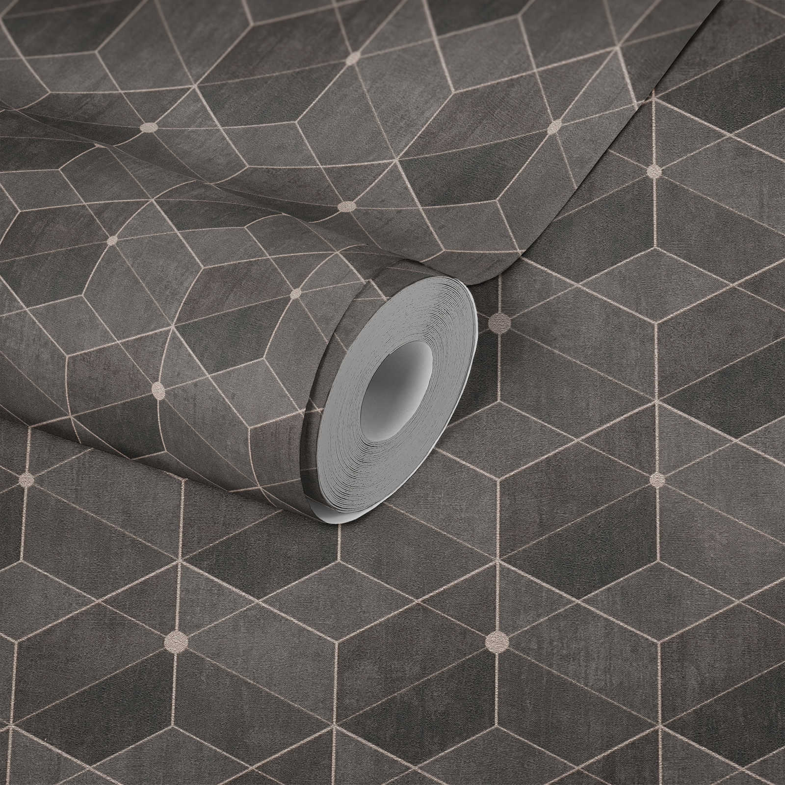 Titanium 3 - 3D Cubes geometric wallpaper AS Creation    
