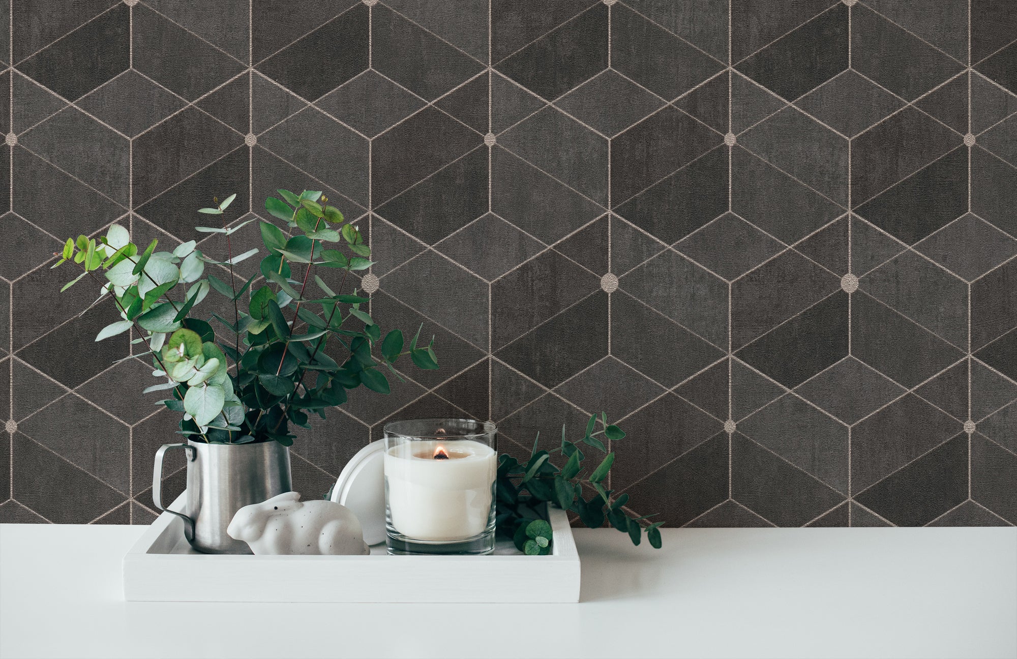 Titanium 3 - 3D Cubes geometric wallpaper AS Creation    