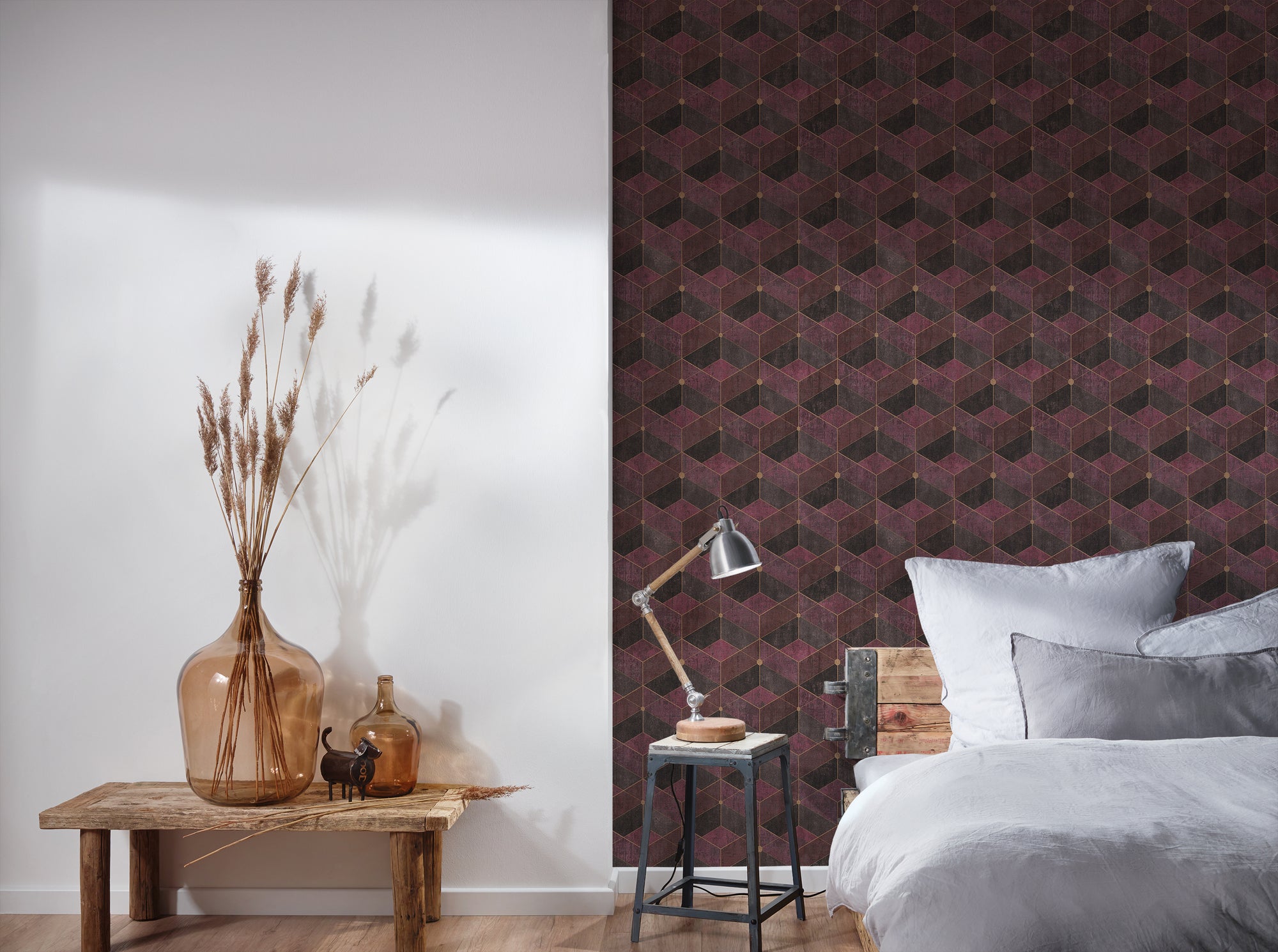 Titanium 3 - 3D Cubes geometric wallpaper AS Creation    