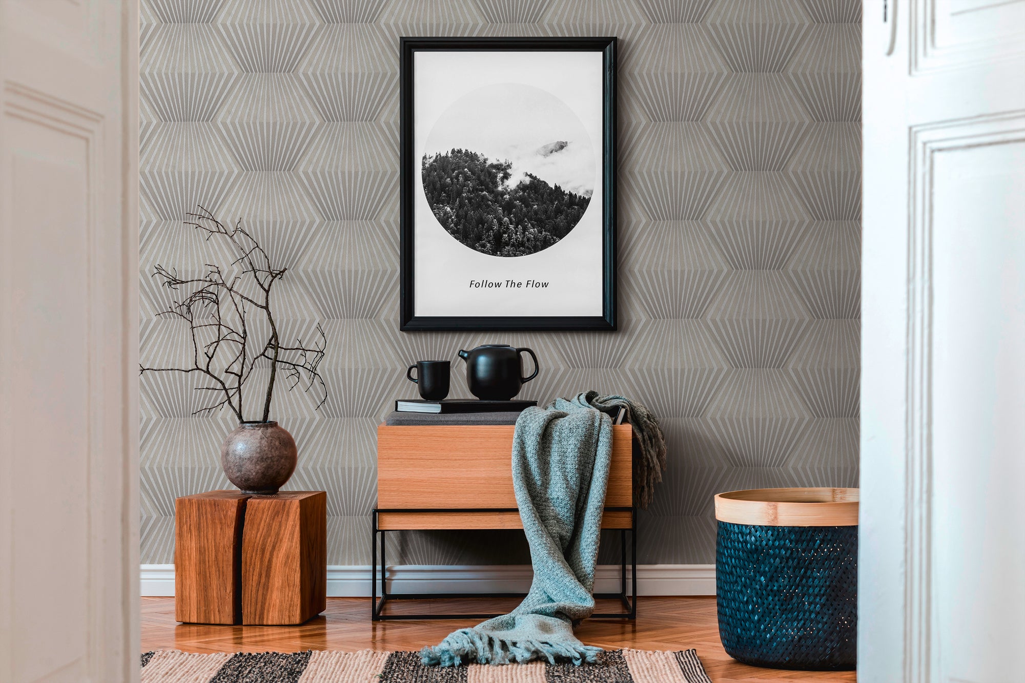 Titanium 3 - Honeycomb geometric wallpaper AS Creation    