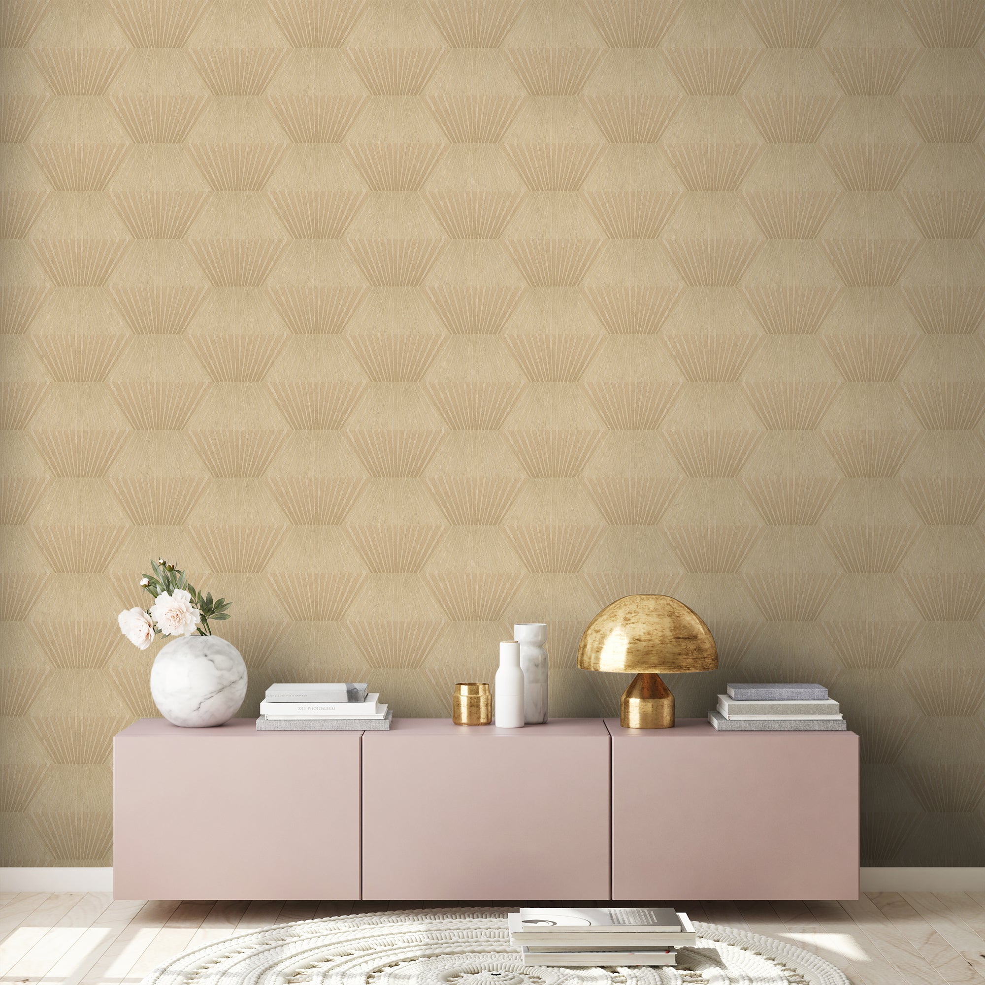 Titanium 3 - Honeycomb geometric wallpaper AS Creation    
