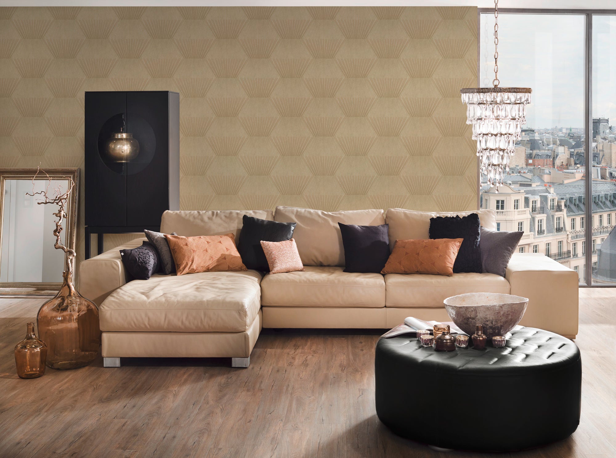 Titanium 3 - Honeycomb geometric wallpaper AS Creation    
