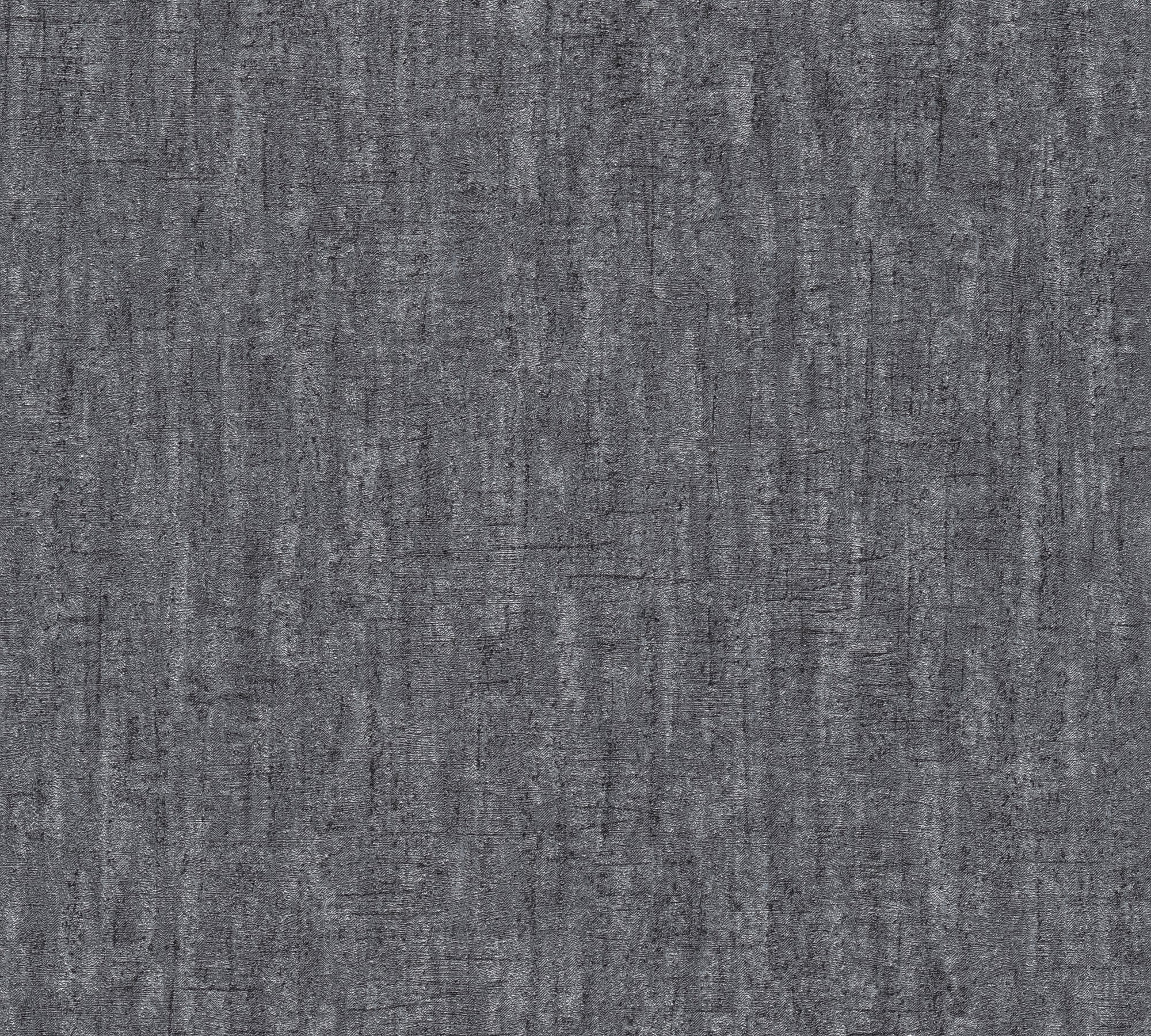 Titanium 3 -Structured Plains plain wallpaper AS Creation Roll Dark Grey  382052
