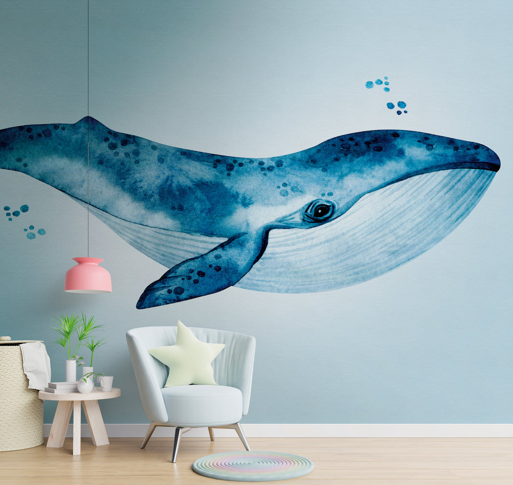 The Wall - Watercolour Whale smart walls AS Creation    