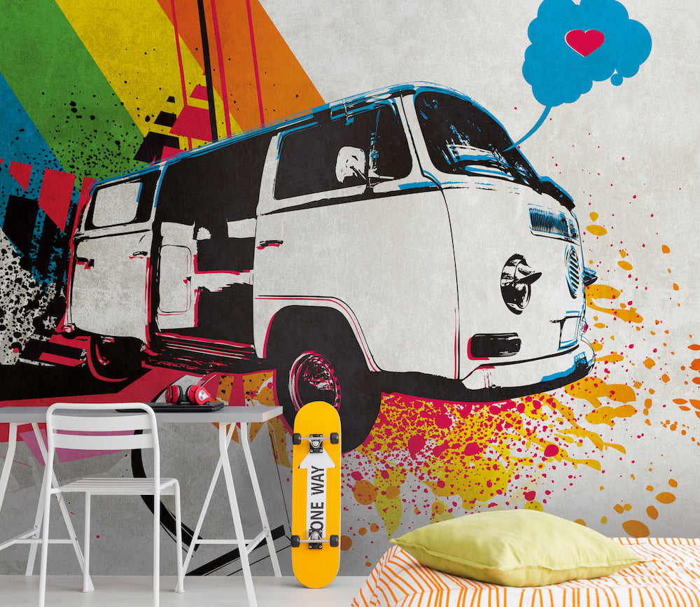 The Wall - Vintage Retro Van smart walls AS Creation    
