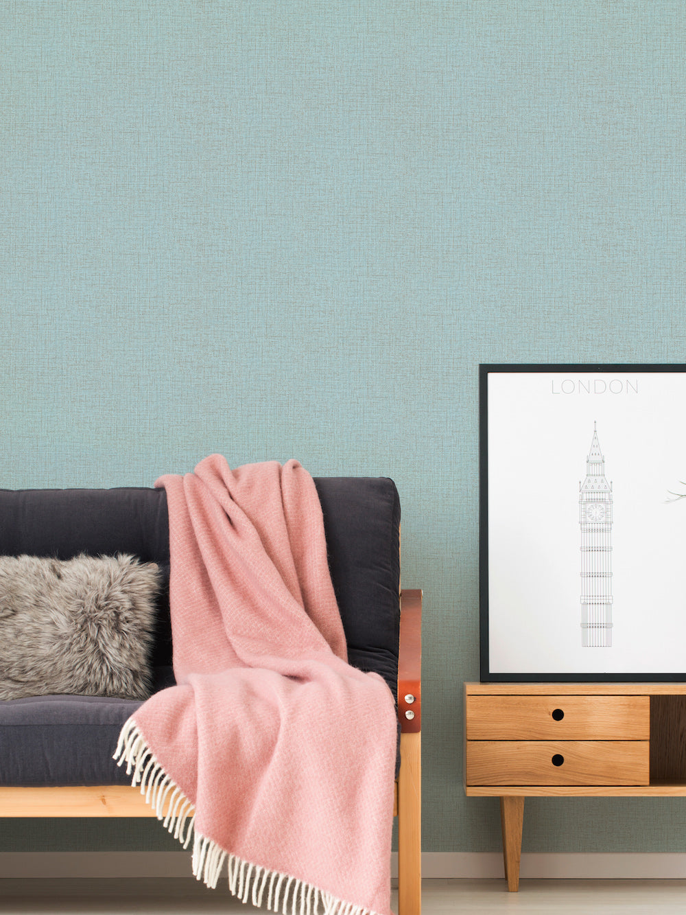 Desert Lodge - Linen Texture plain wallpaper AS Creation    