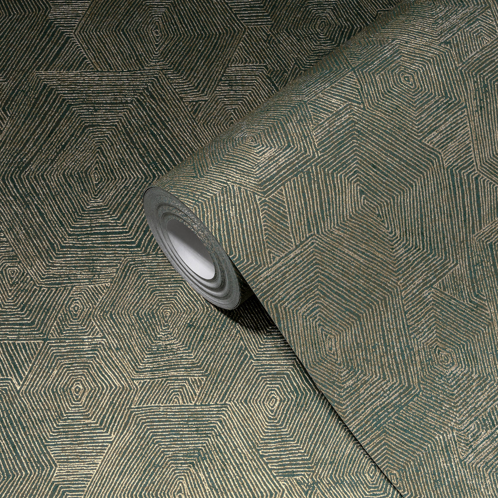 My Home My Spa - Geo Linen geometric wallpaper AS Creation    