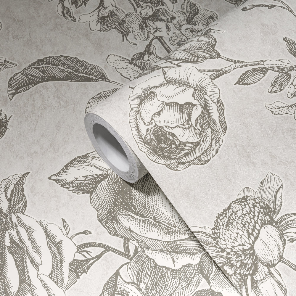My Home My Spa - Vintage Roses botanical wallpaper AS Creation    