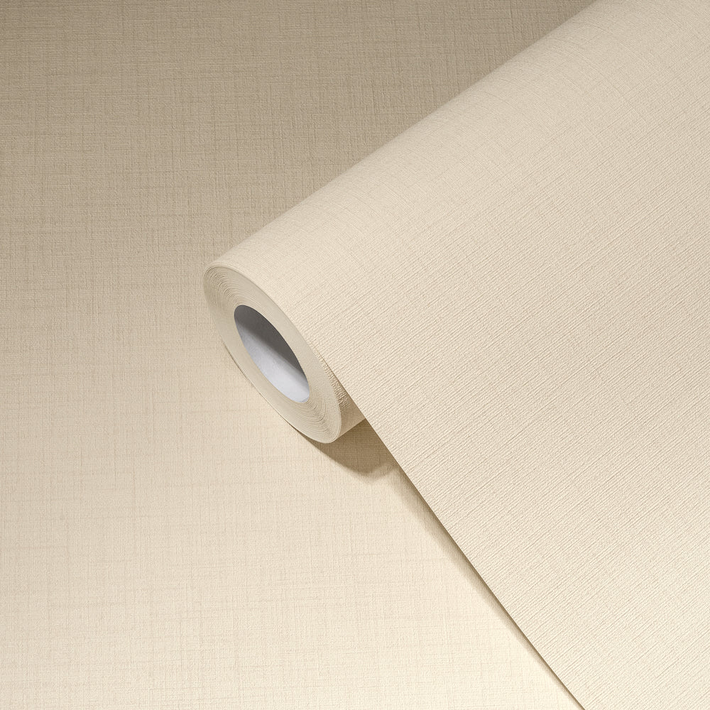 My Home My Spa - Linen Luxury Textile Look plain wallpaper AS Creation    