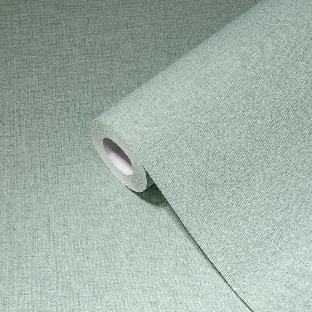 My Home My Spa - Linen Luxury Textile Look plain wallpaper AS Creation    