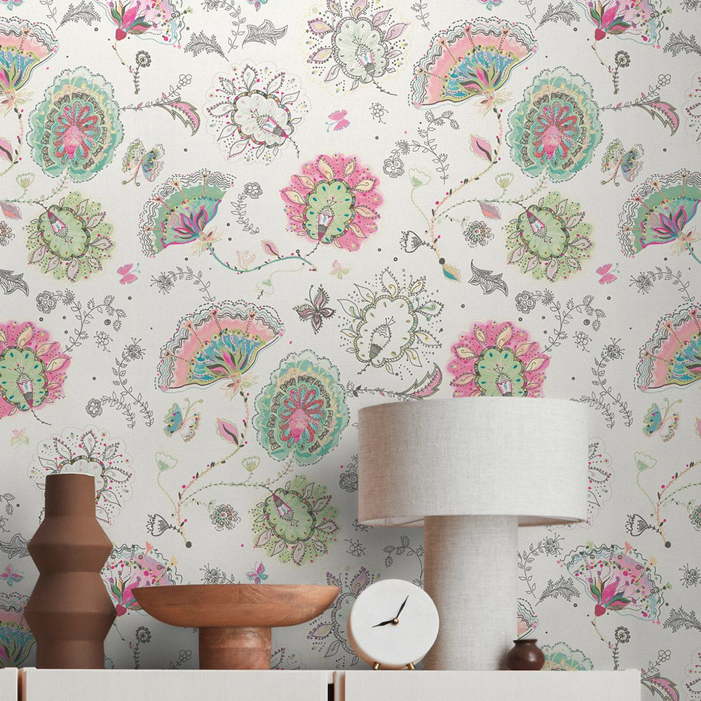House of Turnowsky - Funky Floral  Leaves botanical wallpaper AS Creation    