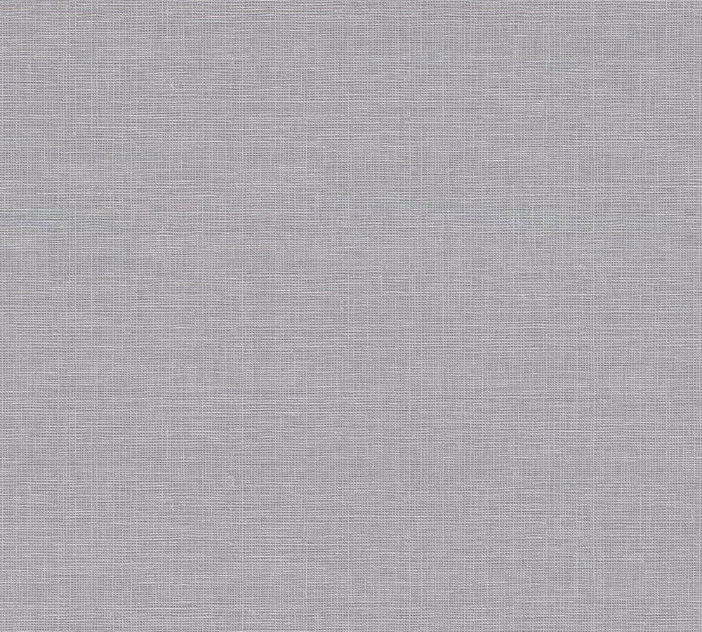 House of Turnowsky - Linen Style plain wallpaper AS Creation Roll Grey  389023