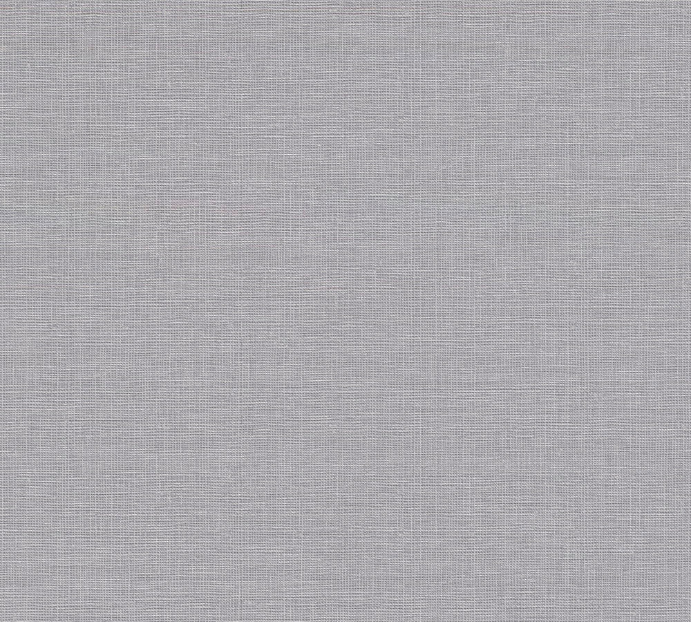 House of Turnowsky - Linen Style plain wallpaper AS Creation Roll Grey  389023