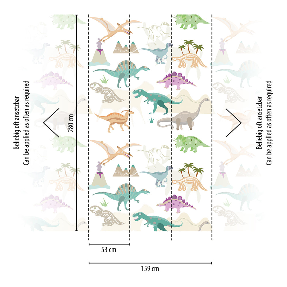 The Wall 2 - Cute Dinasours smart walls AS Creation    