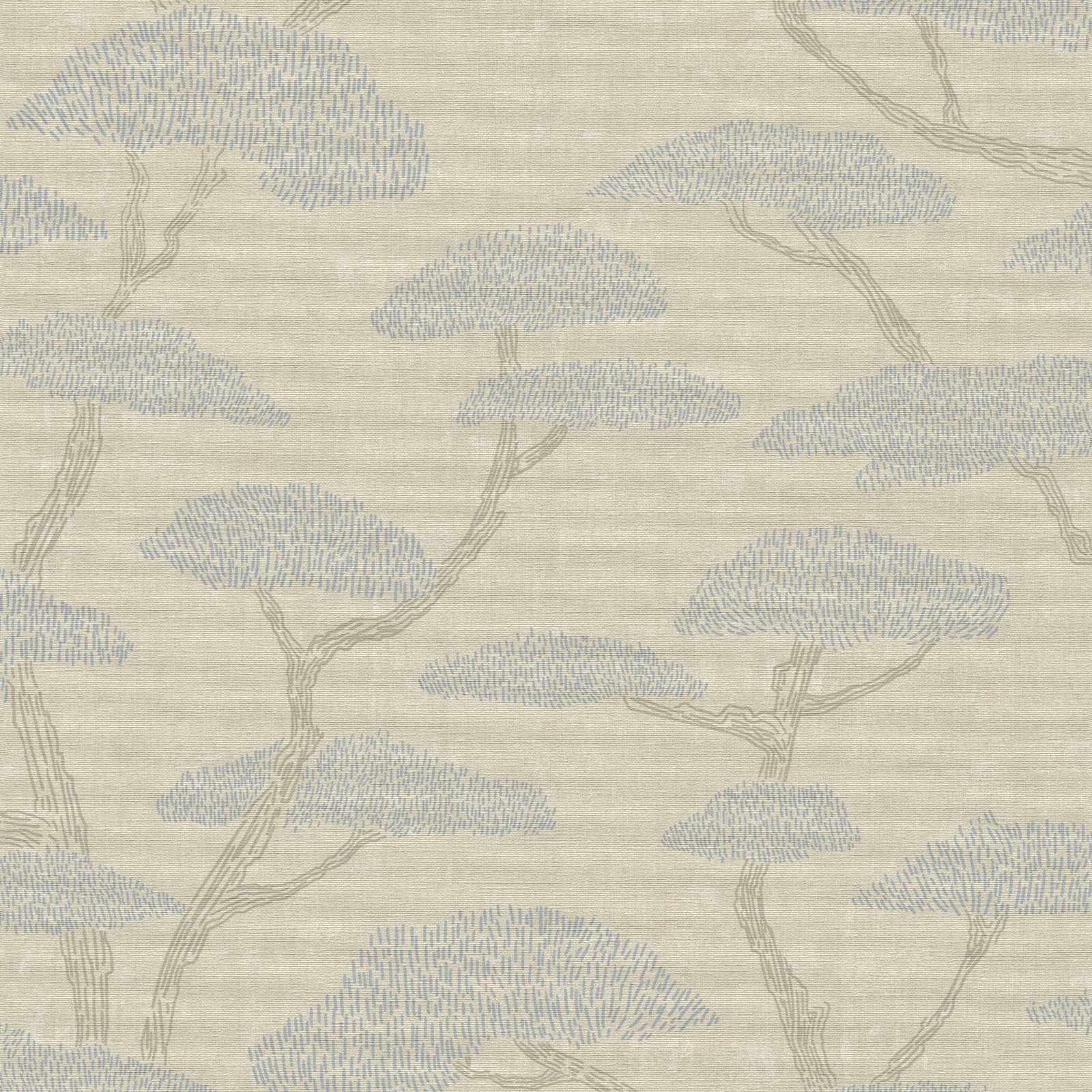 Nara - Tree Motif botanical wallpaper AS Creation Roll Taupe  387411