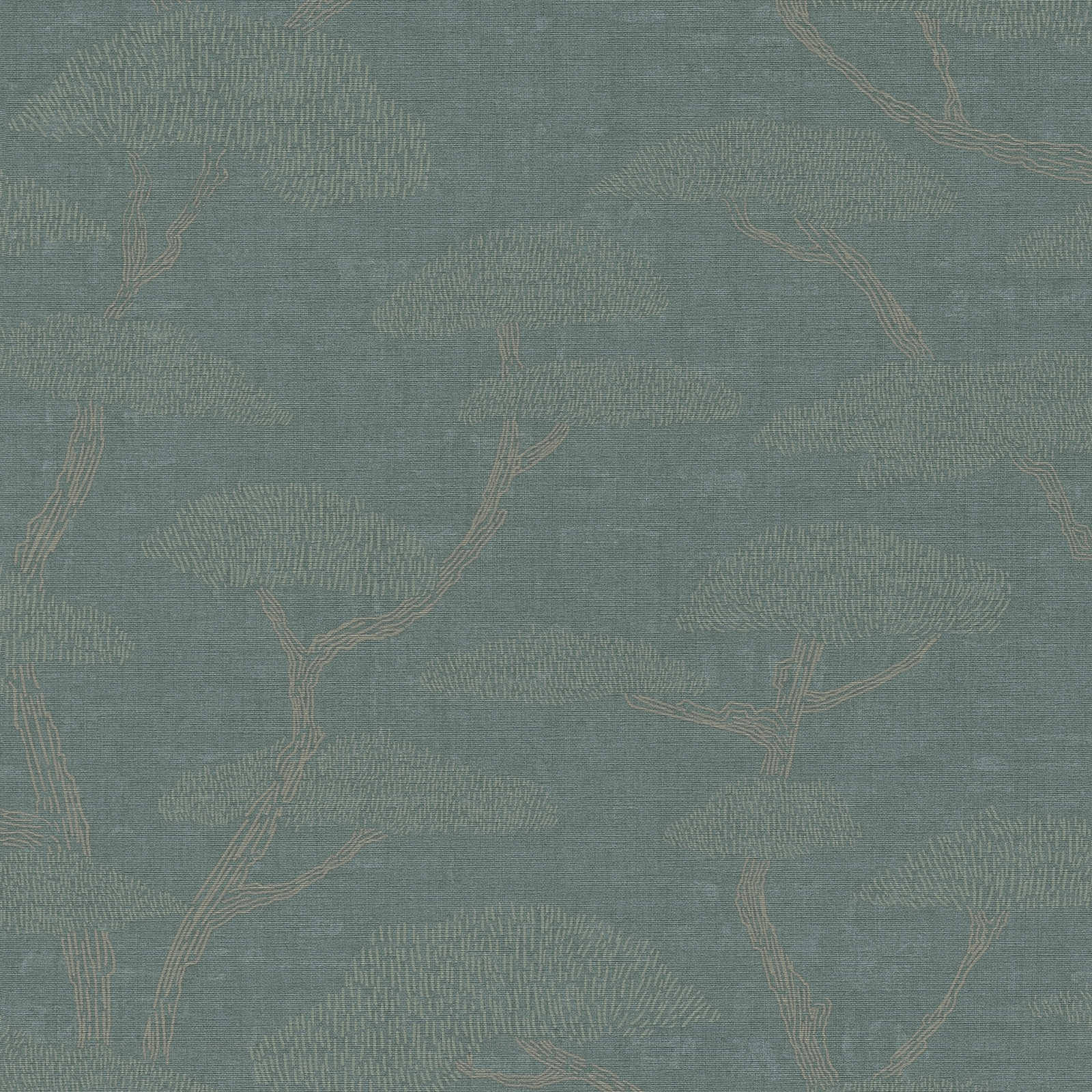 Nara - Tree Motif botanical wallpaper AS Creation Roll Green  387412
