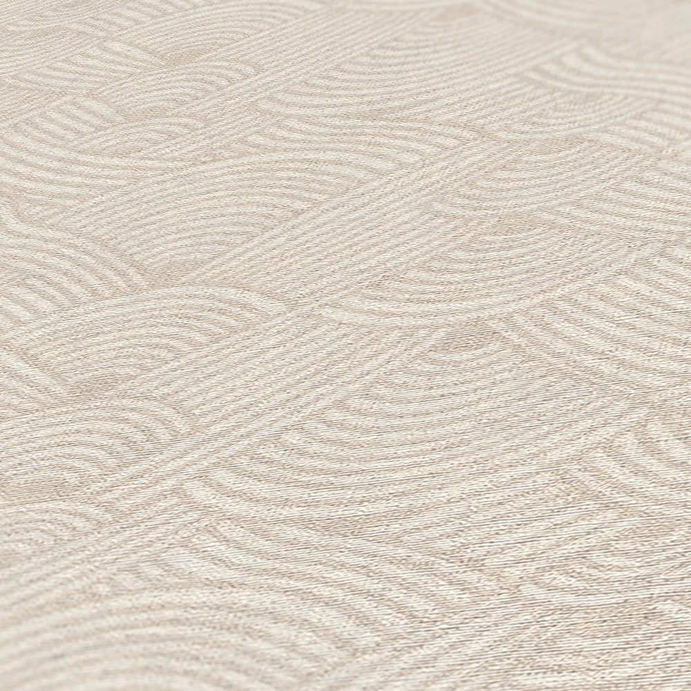 Nara - Textured Wave geometric wallpaper AS Creation    