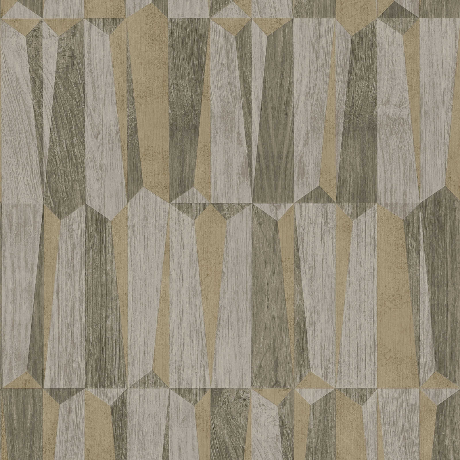 Nara - Wood Look industrial wallpaper AS Creation Roll Taupe  387433