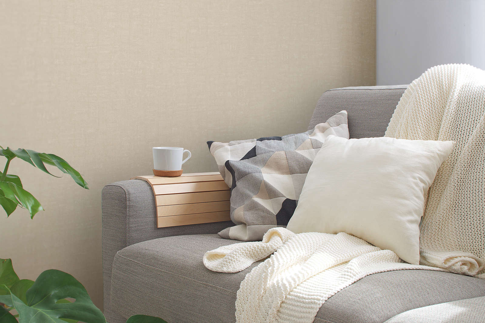 Nara - Mottled Plain plain wallpaper AS Creation    