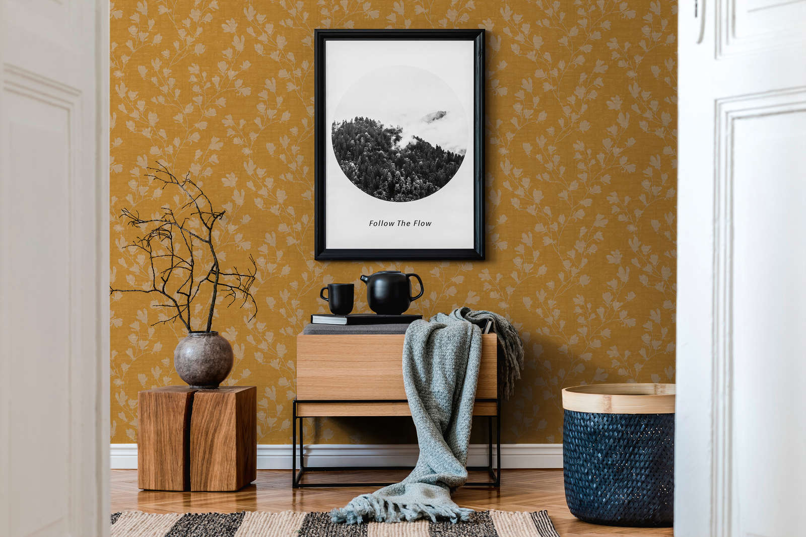 Nara - Leaf Motif botanical wallpaper AS Creation    