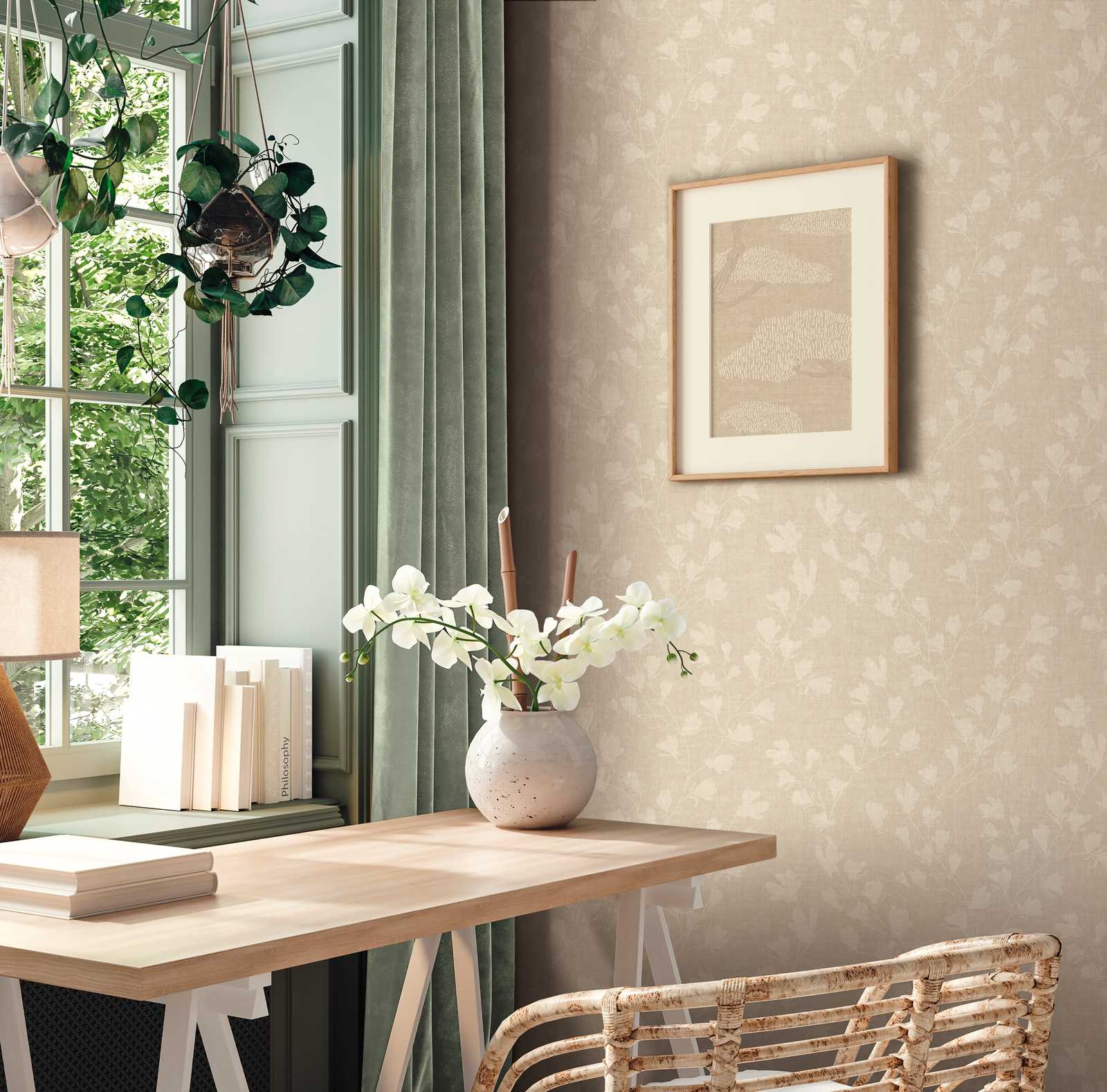 Nara - Leaf Motif botanical wallpaper AS Creation    