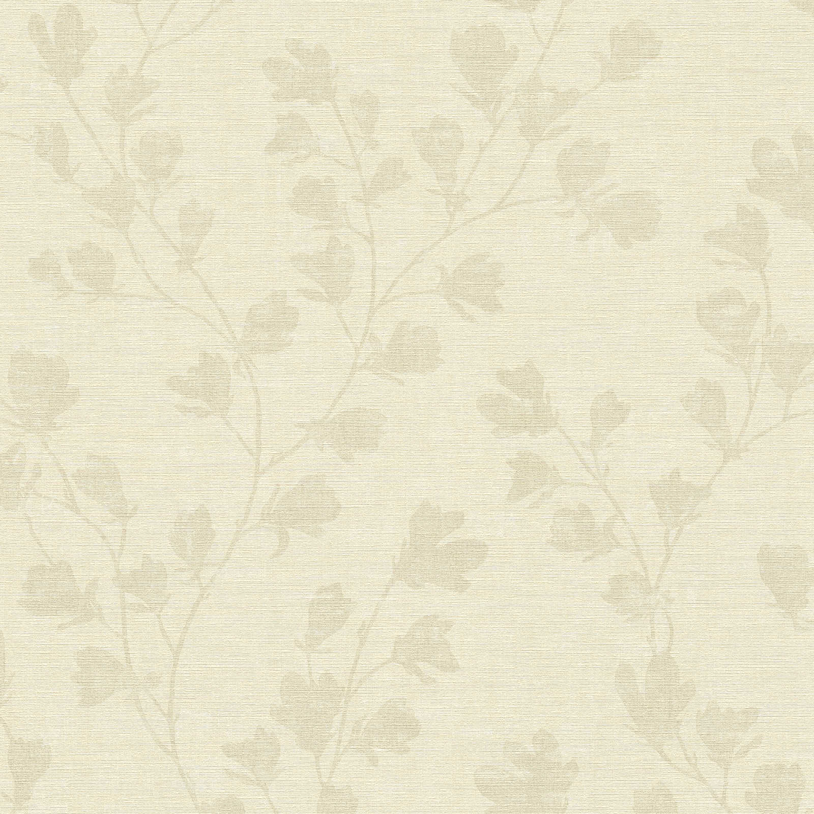 Nara - Leaf Motif botanical wallpaper AS Creation Roll Light Beige  387475