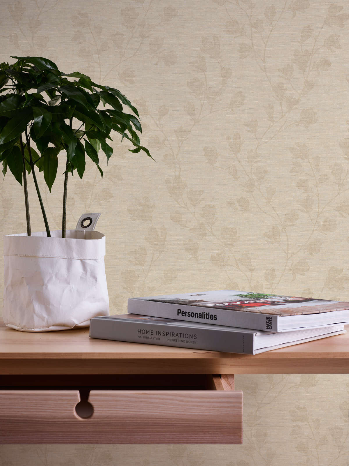 Nara - Leaf Motif botanical wallpaper AS Creation    
