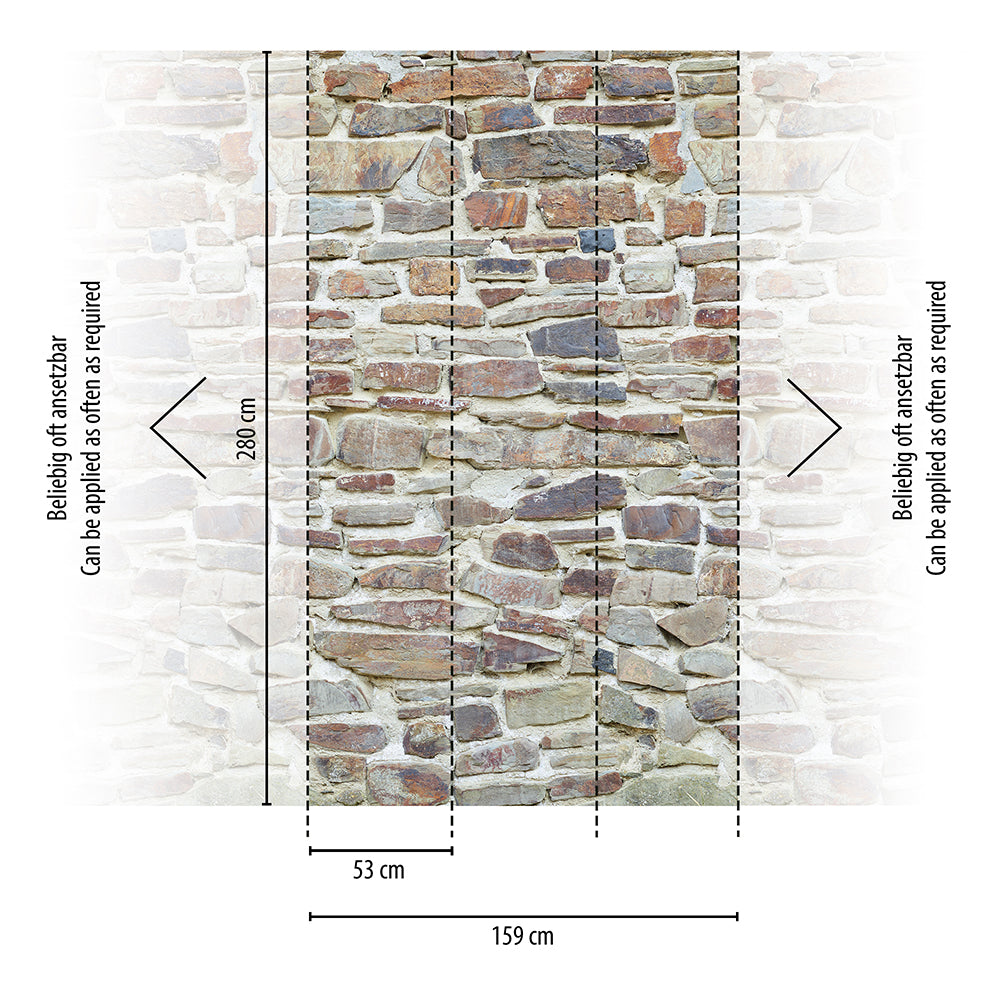 The Wall 2 - Stacked Stone Wall smart walls AS Creation    