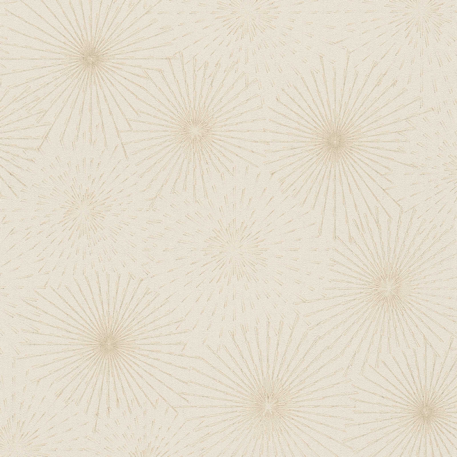 The Bos - Starburst geometric wallpaper AS Creation Roll Cream  388183