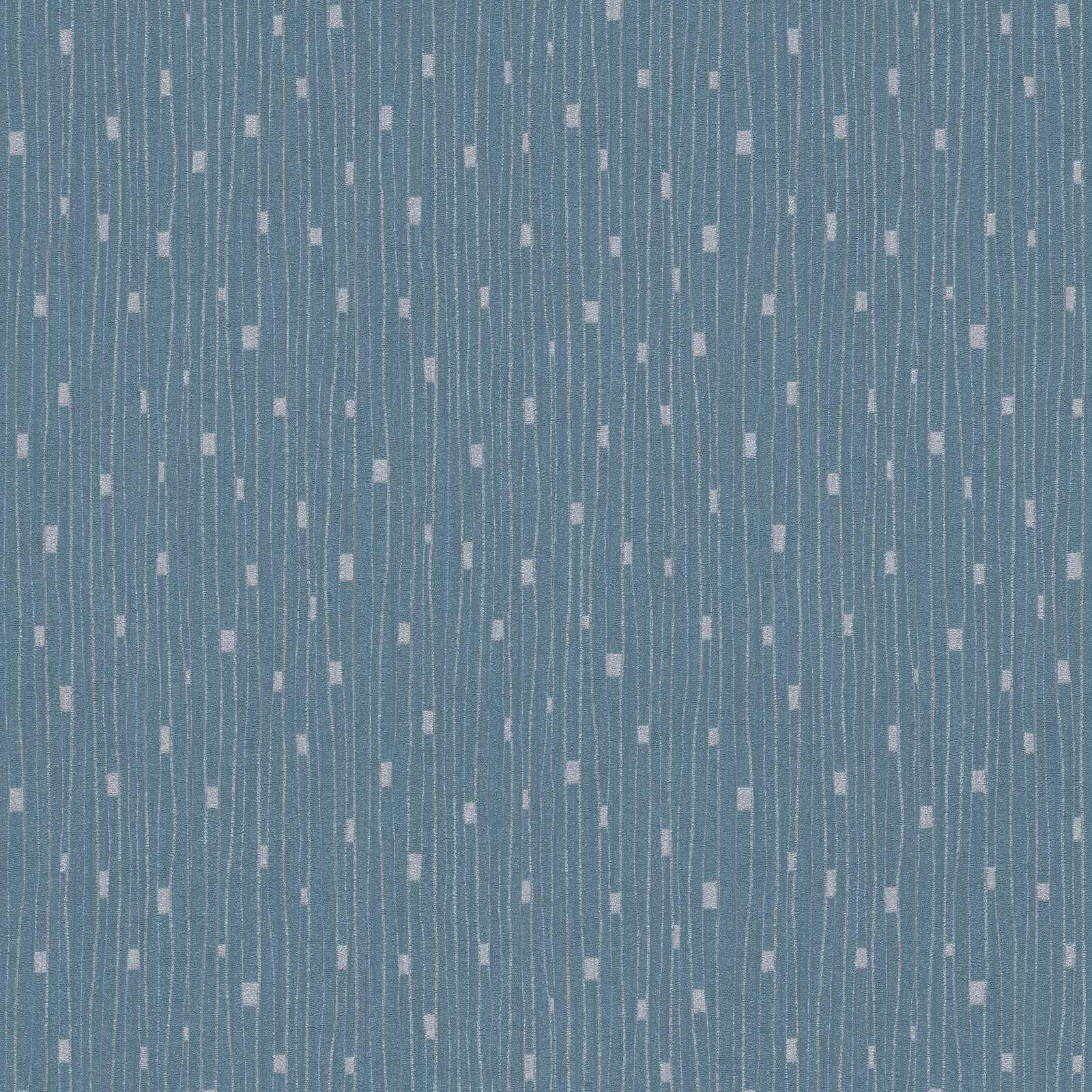 The Bos - 50s Line stripe wallpaper AS Creation Roll Blue  388222