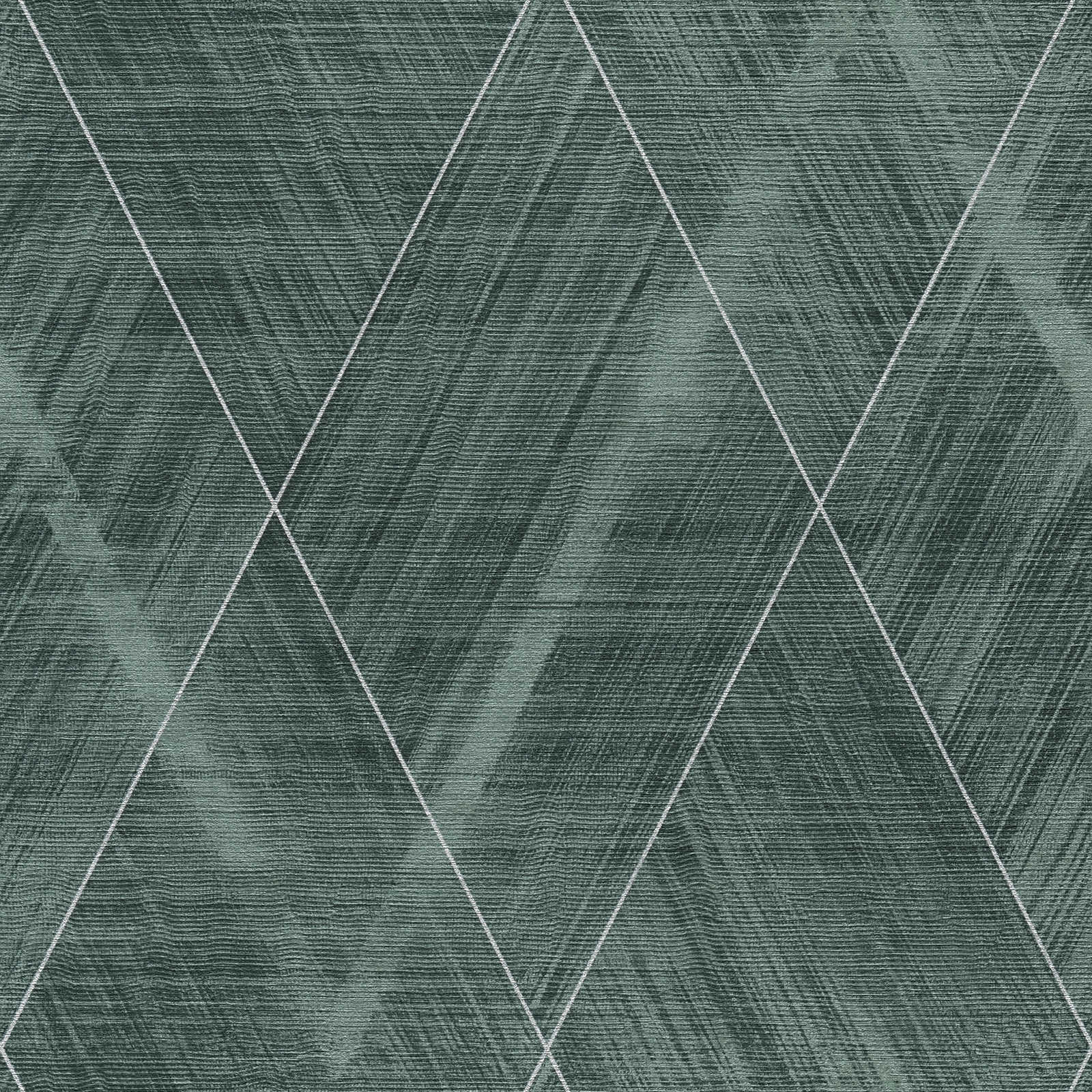 The Bos - Chevron geometric wallpaper AS Creation Roll Green  388242