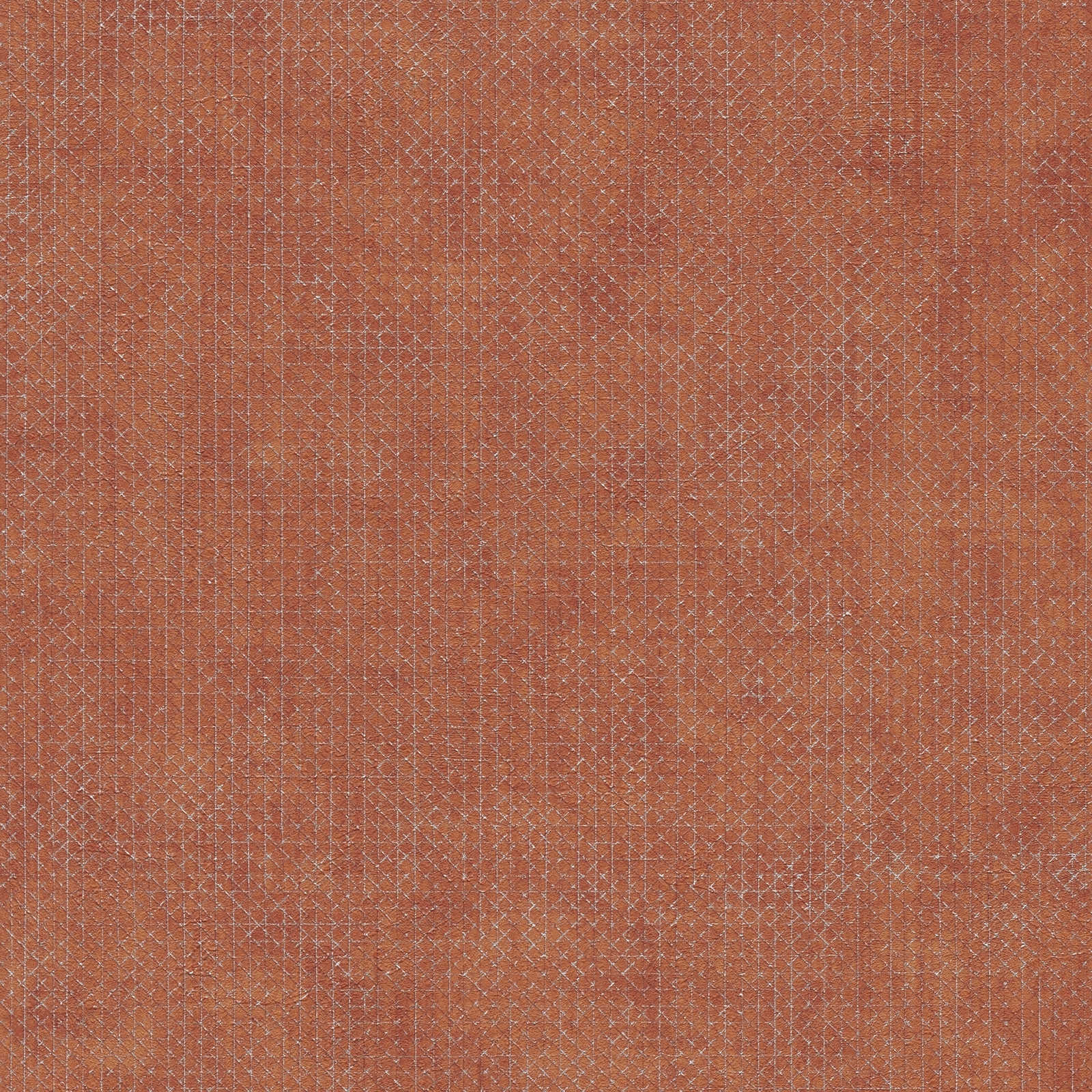 The Bos - Mottled Metallic Lines bold wallpaper AS Creation Roll Orange  388266