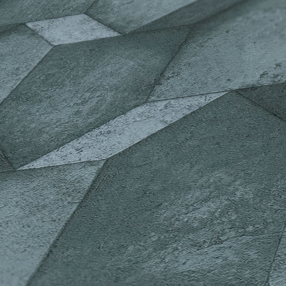 The Bos - 3D Concrete Blocks geometric wallpaper AS Creation    