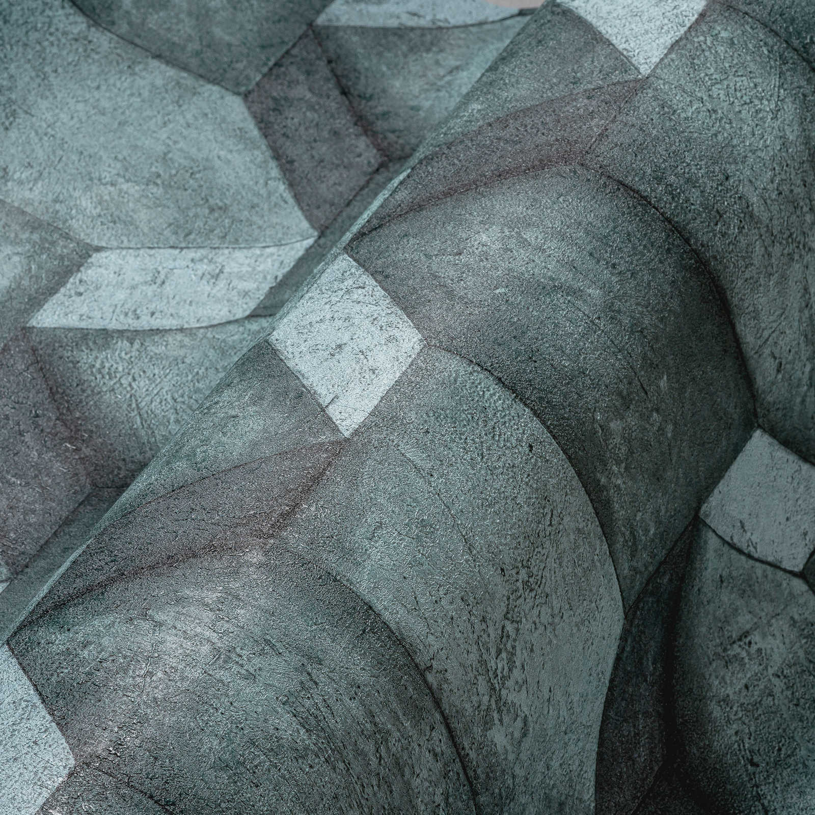 The Bos - 3D Concrete Blocks geometric wallpaper AS Creation    