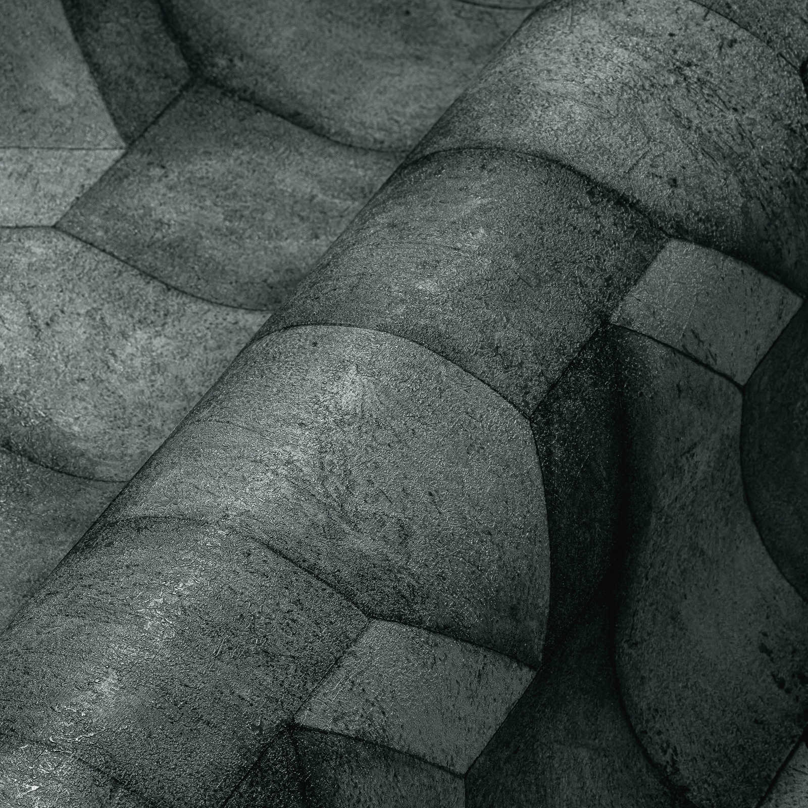 The Bos - 3D Concrete Blocks geometric wallpaper AS Creation    
