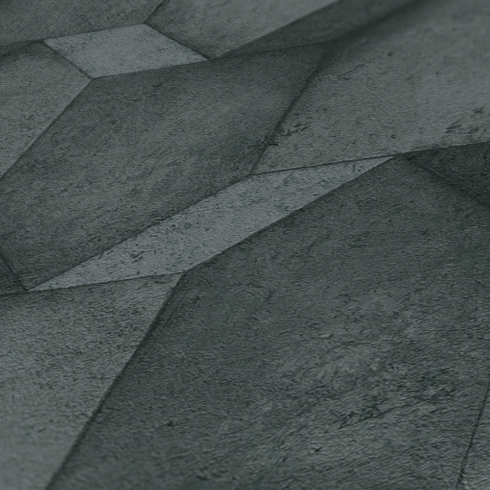 The Bos - 3D Concrete Blocks geometric wallpaper AS Creation    