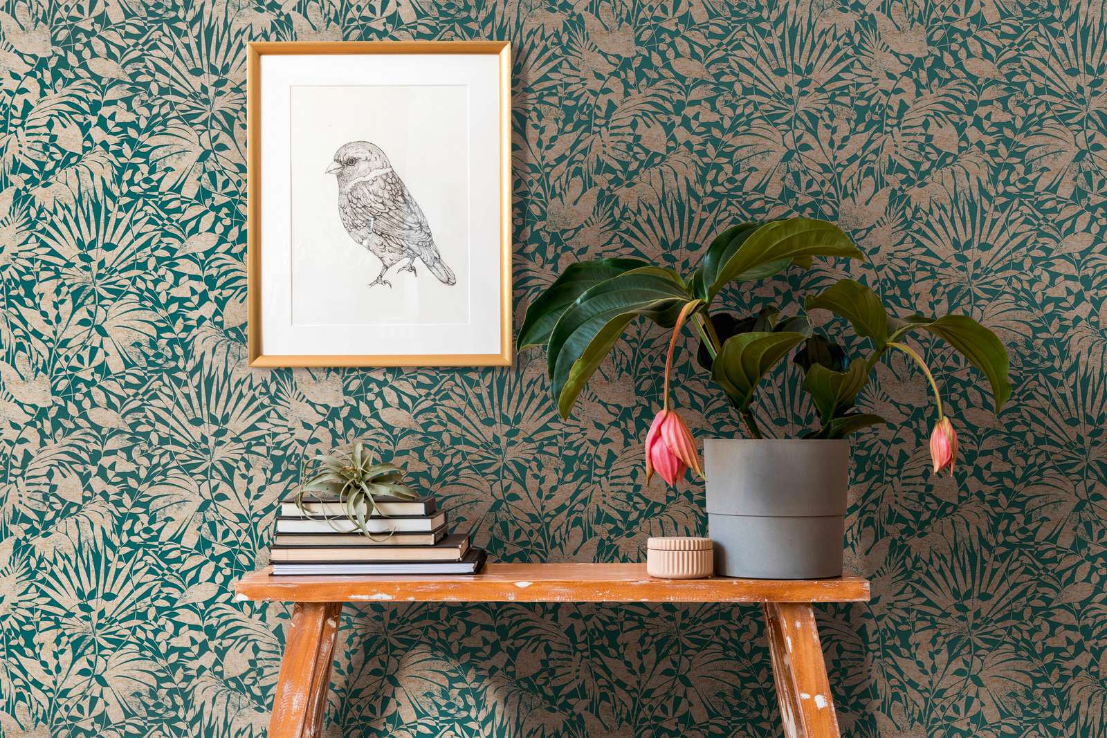 The Bos - Textured Leaf botanical wallpaper AS Creation    