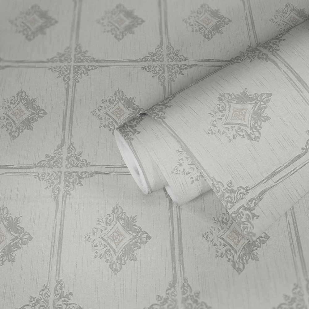 Tessuto 2 - Textural Tiles textile wallpaper AS Creation    