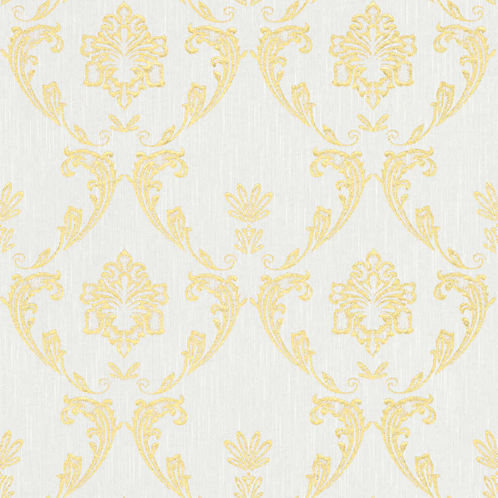 Metallic Silk textile wallpaper AS Creation Roll White  306581