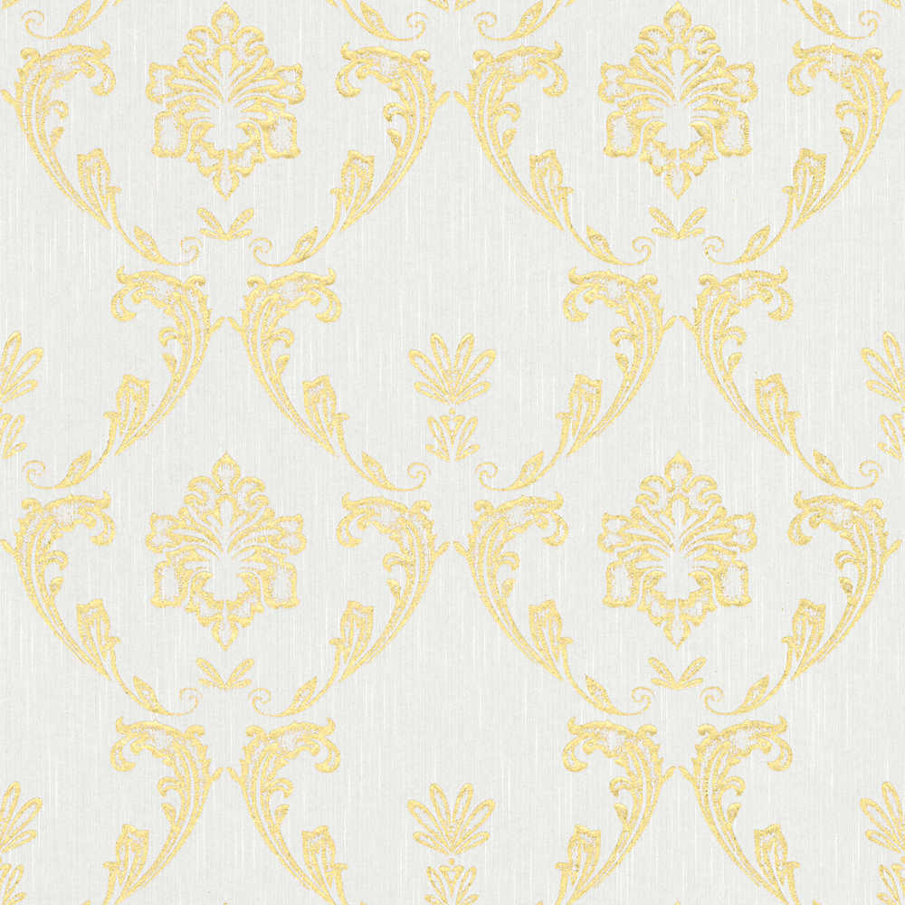Metallic Silk textile wallpaper AS Creation Roll White  306581